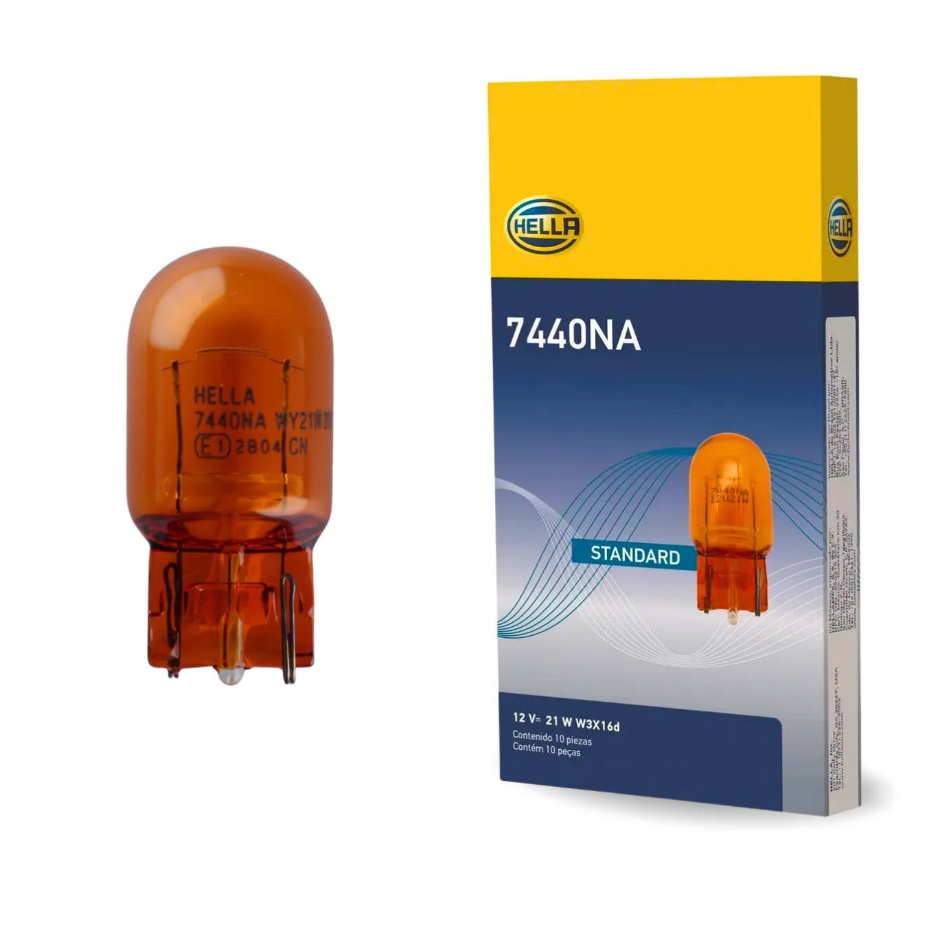 Ampolleta Hal&oacute;gena 12V 21W &Aacute;mbar Hella 744NA