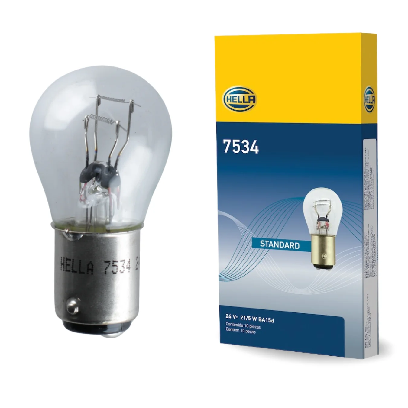 Ampolleta Hal&oacute;gena Doble Contacto 24V 21/5W Hella 7534