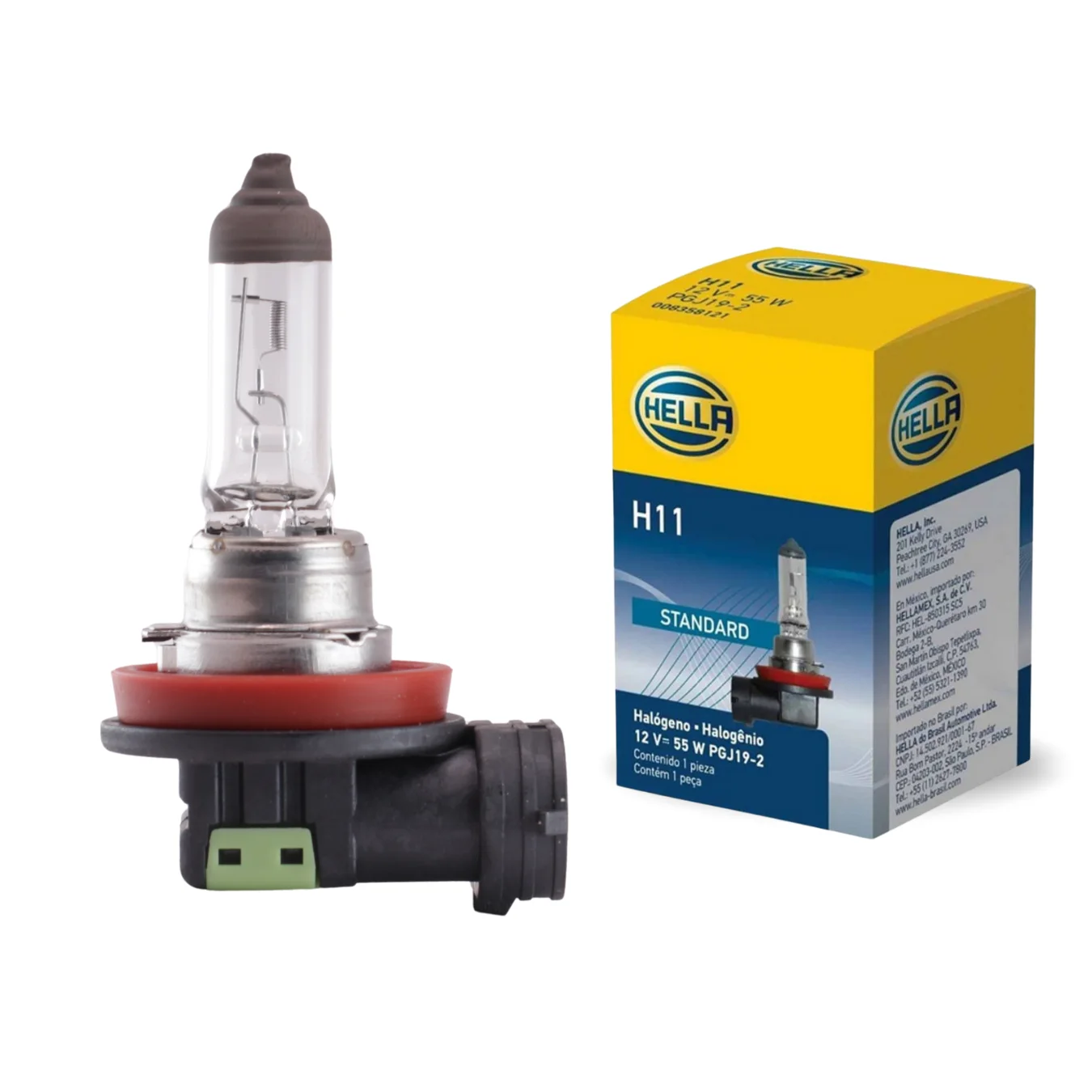 Ampolleta Hal&oacute;gena H11 Hella 12V 55W