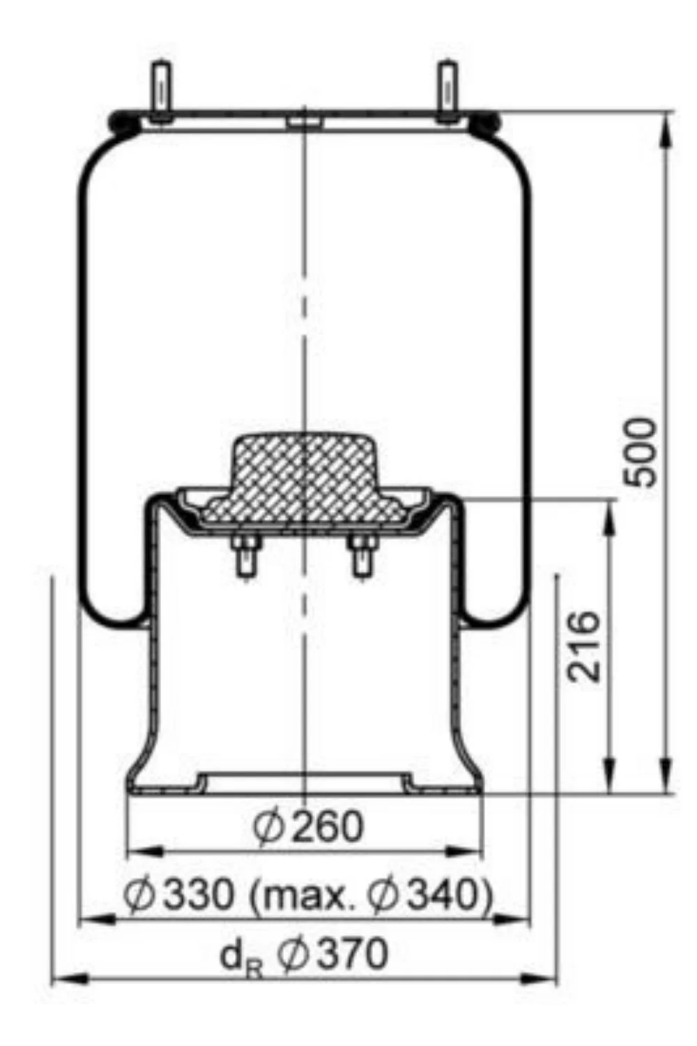 Pulm&oacute;n Suspensi&oacute;n 1T19L-16 Firestone - Vista 2