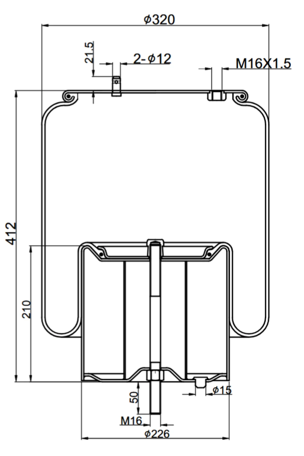 Pulm&oacute;n Suspensi&oacute;n 1K500-2 Scania - Vista 2