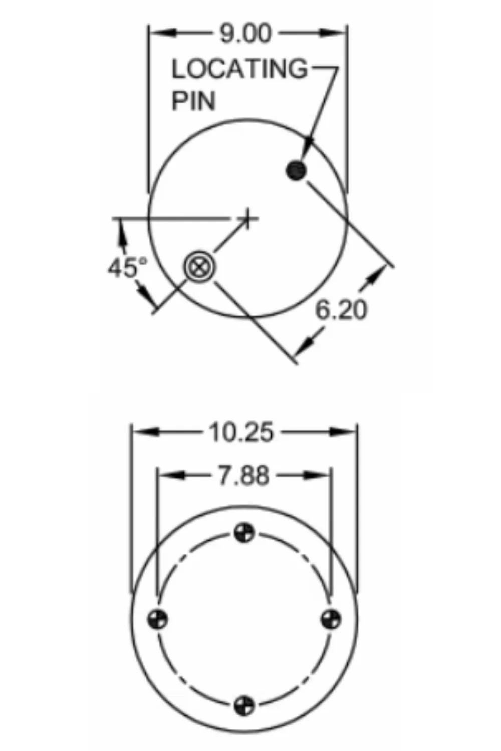 Pulm&oacute;n Suspensi&oacute;n 1T15M-6 C/Un Perno Arriba - Vista 3