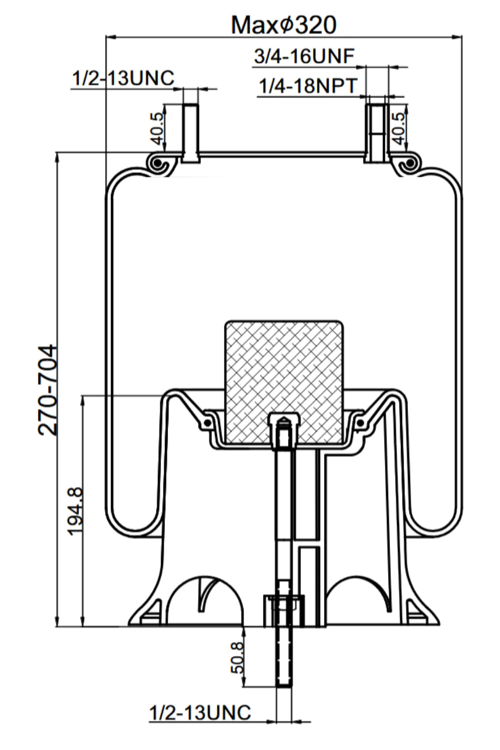 Pulm&oacute;n Suspensi&oacute;n 9370 1T15M-11 1 Abajo - Vista 2