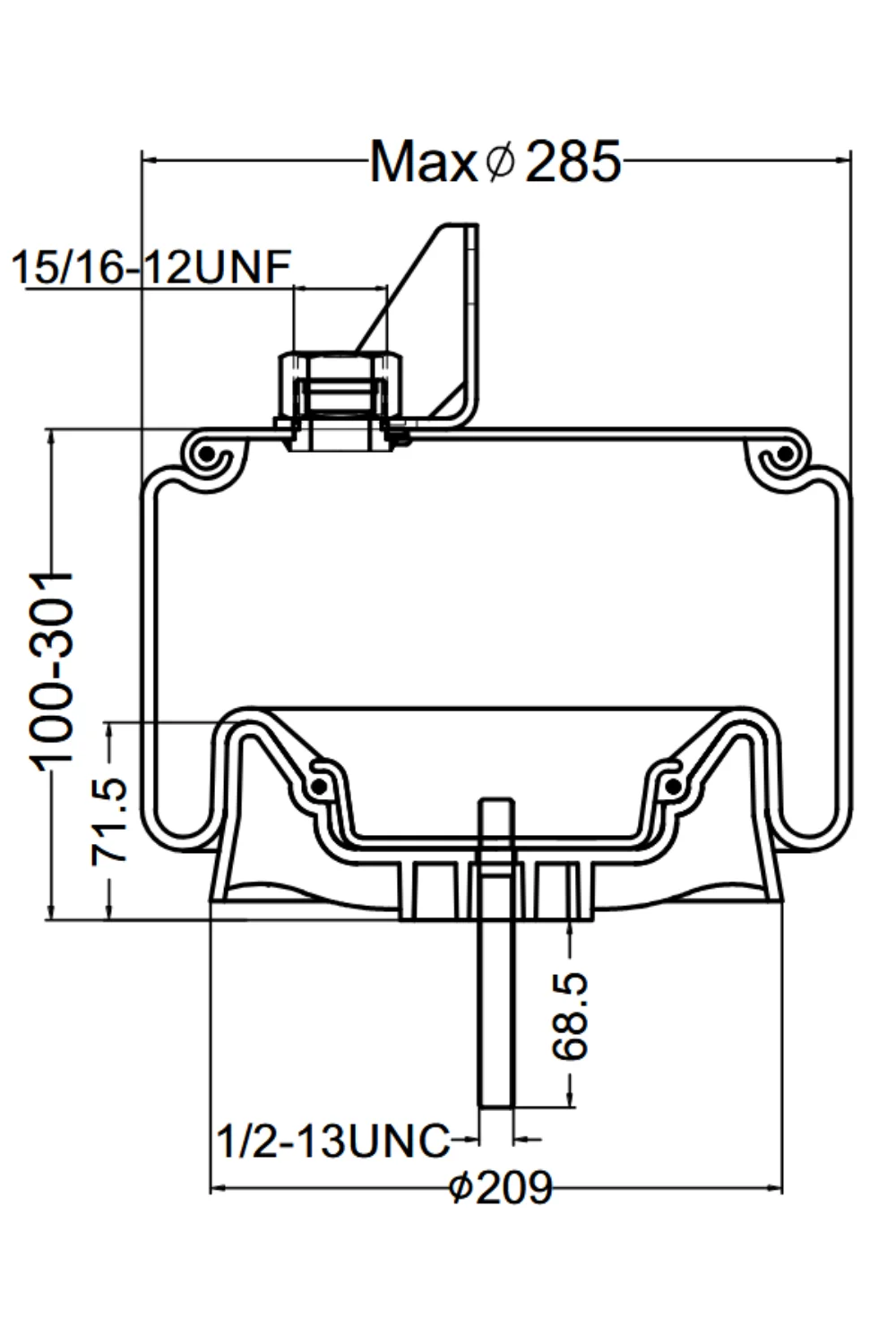 Pulm&oacute;n Suspensi&oacute;n 1K9541 Kenworth - Vista 2
