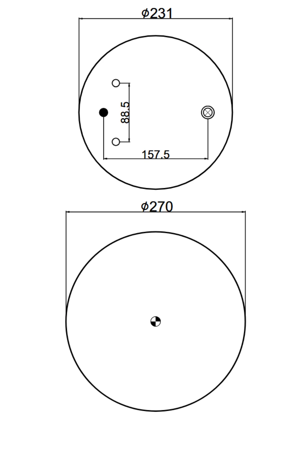 Pulm&oacute;n Suspensi&oacute;n 1T15ZR-6 1 Perno Base Met&aacute;lica - Vista 3